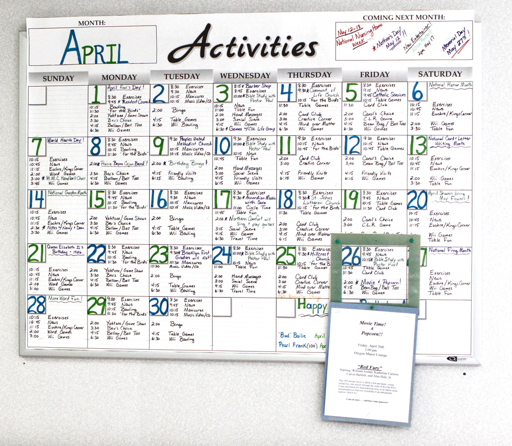 Activities Calendar
